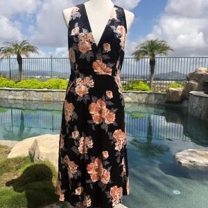Ali & Jay "Costes Midi"    Deep Flattering V neck, slightly A-Line Midi Dress.